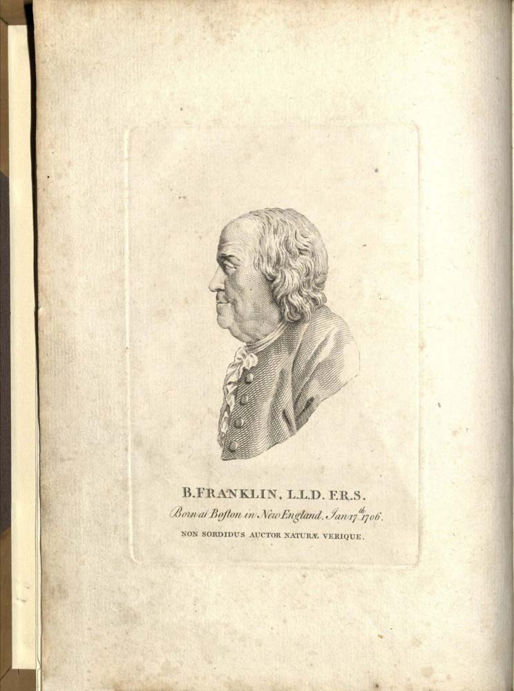 Image from Benjamin Franklin's POLITICAL, MISCELLANEOUS, AND PHILOSOPHICAL PIECES...